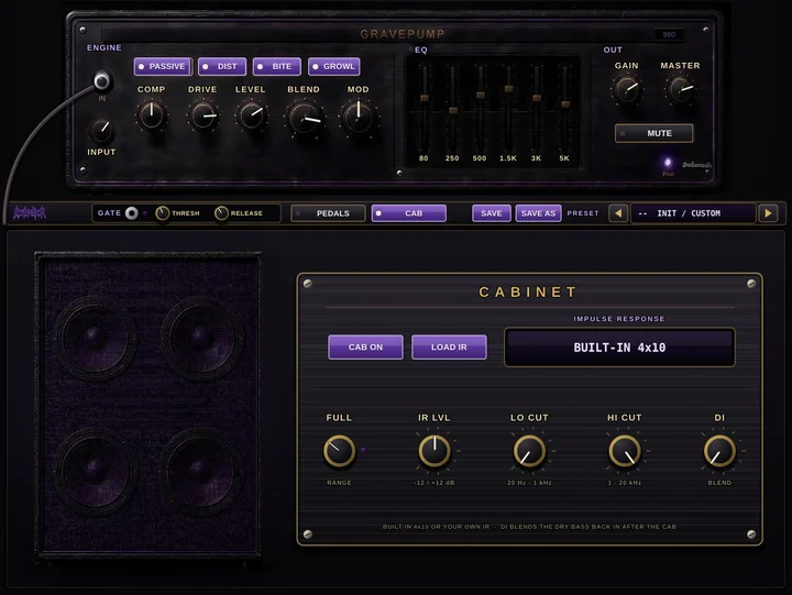 Gravepump bass amp and cabinet